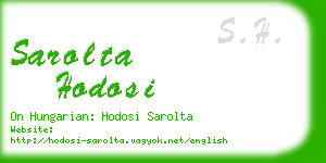 sarolta hodosi business card